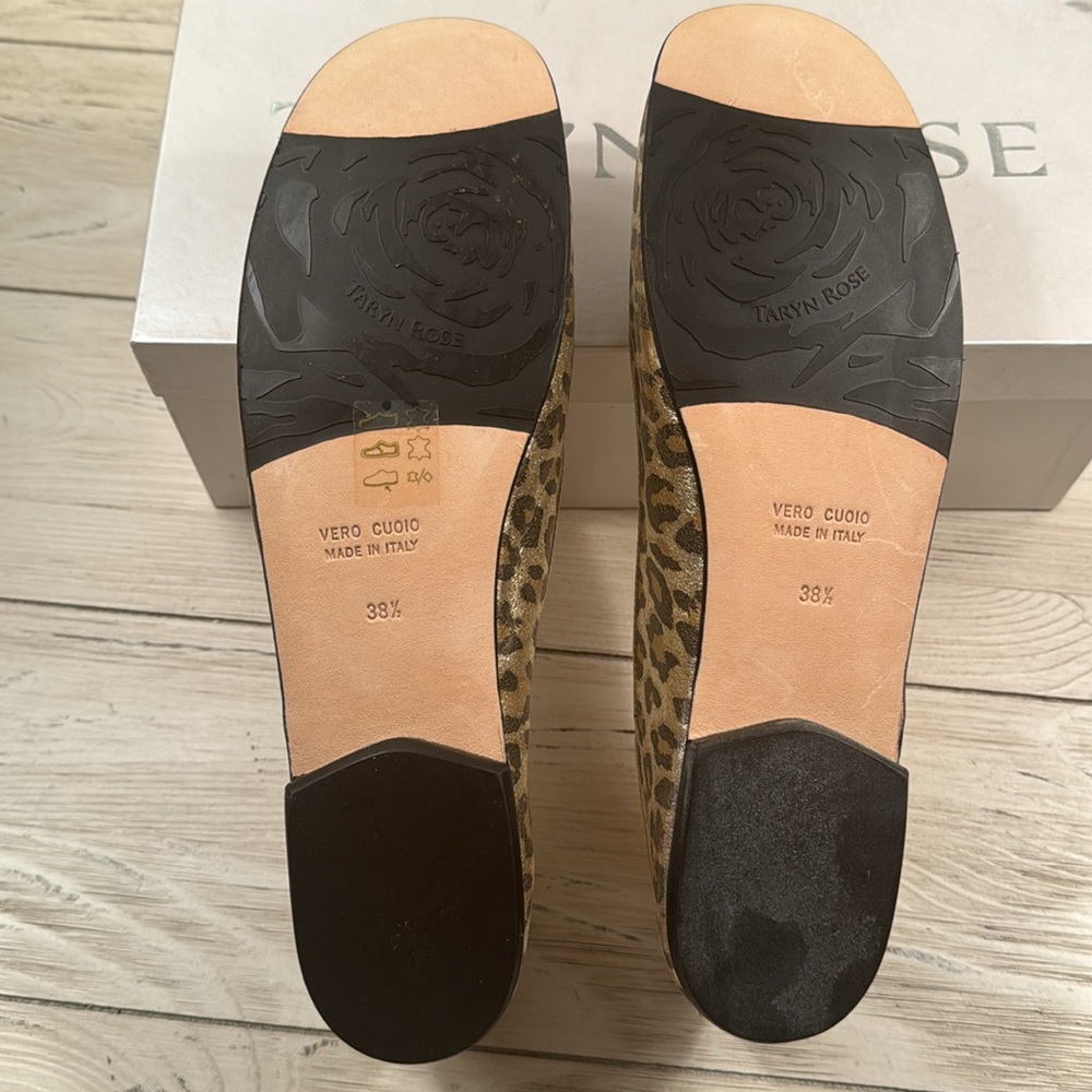 Gold Taryn Rose  Branda-Napa Silk Flats. - Picture 5 of 8